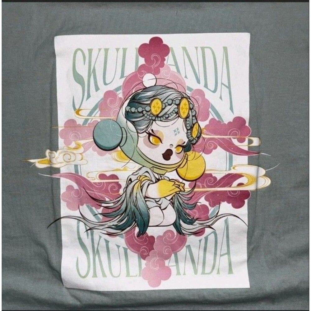 UNIQLO POP MART SKULLPANDA Mint Green T-Shirt Labubu Hirono Grunge Emo